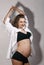 Dancing pregnant woman