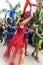 Dancing rainbow girls in Orange Blossom Carnival in Adana Province of Turkey - 6 April 2019