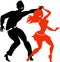 Dancing salsa clip-art