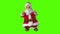 Dancing Santa Claus on a green background