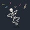 Dancing Skeleton Illustration