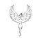 Dancing Woman Logo Fashion Beauty grace design.