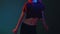 dancing woman neon party night life hip hop style