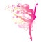 Dancing woman in pink colours