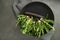 Dandelion leaves in bowl