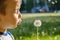 Dandelion nature child little cute. meadow