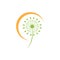 Dandelion vector icon design