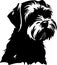 Dandie Dinmont Terrier Black Silhouette Generative Ai