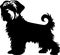 Dandie Dinmont Terrier Black Silhouette Generative Ai