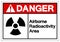 Danger Airborne Radioactivity Area Symbol Sign, Vector Illustration, Isolate On White Background Label. EPS10