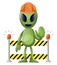 Danger alien, illustration, vector