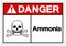 Danger Ammonia Symbol Sign, Vector Illustration, Isolate On White Background Label .EPS10