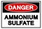 Danger Ammonium Sulfate Symbol Sign, Vector Illustration, Isolate On White Background Label. EPS10