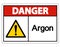 Danger Argon Symbol Sign Isolate On White Background,Vector Illustration