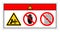 Danger Arm Entangle Rollers Right Do Not Touch and Do Not Remove Guard Symbol Sign, Vector Illustration, Isolate On White