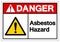 Danger Asbestos Hazard Symbol Sign, Vector Illustration, Isolated On White Background Label .EPS10