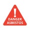 Danger asbestos symbol icon