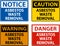 Danger Asbestos Waste Removal Sign On White Background