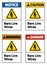 Danger Bare live Wires Sign On White Background