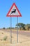 Danger, be Alert - Kudu and Wildlife Crossing Road Sign - Drivers be cautious