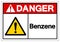 Danger Benzene Symbol Sign, Vector Illustration, Isolate On White Background Label .EPS10