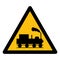 Danger Beware Of Trains Symbol Sign Isolate On White Background,Vector Illustration EPS.10