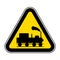 Danger Beware Of Trains Symbol Sign Isolate On White Background,Vector Illustration EPS.10