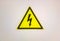 Danger black and yellow sign background