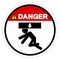 Danger Body Crush Force From Above Symbol Sign, Vector Illustration, Isolate On White Background Label .EPS10