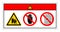 Danger Body Crush Force From Side Do Not Touch and Do Not Remove Guard Symbol Sign, Vector Illustration, Isolate On White