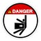 Danger Body Crush Force From Side Symbol Sign, Vector Illustration, Isolate On White Background Label .EPS10