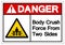 Danger Body Crush Force From Two Sides Symbol Sign, Vector Illustration, Isolate On White Background Label .EPS10