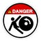 Danger Body in Rollers Symbol Sign, Vector Illustration, Isolate On White Background Label .EPS10