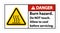 Danger Burn hazard safety,Do not touch label Sign on white background