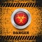 Danger button silver symbol background eps 10 illustrat