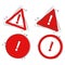 Danger cartoon icon. Attention Exclamation mark icon in comic style. Danger alarm