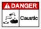 Danger Caustic Symbol Sign, Vector Illustration, Isolate On White Background Label .EPS10