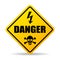 Danger caution sign