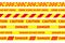 Danger, caution and warning seamless tapes.