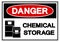 Danger Chemical Storage Symbol Sign, Vector Illustration, Isolate On White Background Label .EPS10