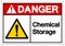 Danger Chemical Storage Symbol Sign ,Vector Illustration, Isolate On White Background Label. EPS10