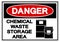 Danger Chemical Waste Storage Area Symbol Sign ,Vector Illustration, Isolate On White Background Label. EPS10