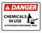 Danger Chemicals In Use Symbol Sign On White Background