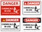 Danger Chemicals In Use Symbol Sign On White Background