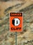Danger Cliff sign