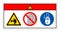 Danger Crush Body Hazard Symbol Sign, Vector Illustration, Isolate On White Background Label .EPS10