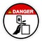 Danger Crush and Cutting Of Finger Hazard Symbol Sign, Vector Illustration, Isolate On White Background Label .EPS10