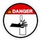 Danger Crush and Cutting Hand Hazard Symbol Sign, Vector Illustration, Isolate On White Background Label .EPS10