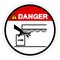 Danger Crush Hazard Symbol Sign, Vector Illustration, Isolate On White Background Label .EPS10