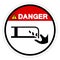 Danger Cutting Of Finger Hazard Symbol Sign, Vector Illustration, Isolate On White Background Label .EPS10